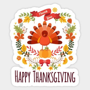 Happy Thanksgiving - Thank you Sticker